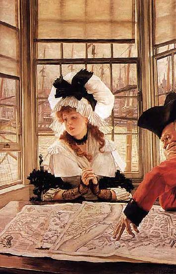 James Tissot The Tedious Story oil painting picture